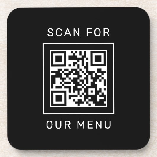 Scannen naar onze aangepaste QR-menucode en Logo Bier Onderzetter (Voorkant)