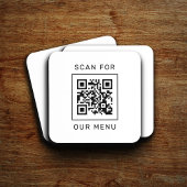 Scannen naar onze aangepaste QR-menucode en Logo Bier Onderzetter