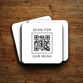 Scannen naar onze aangepaste QR-menucode en Logo Bier Onderzetter