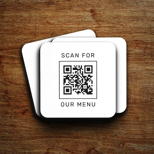 Scannen naar onze aangepaste QR-menucode en Logo Bier Onderzetter