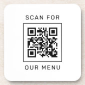 Scannen naar onze aangepaste QR-menucode en Logo Bier Onderzetter (Voorkant)