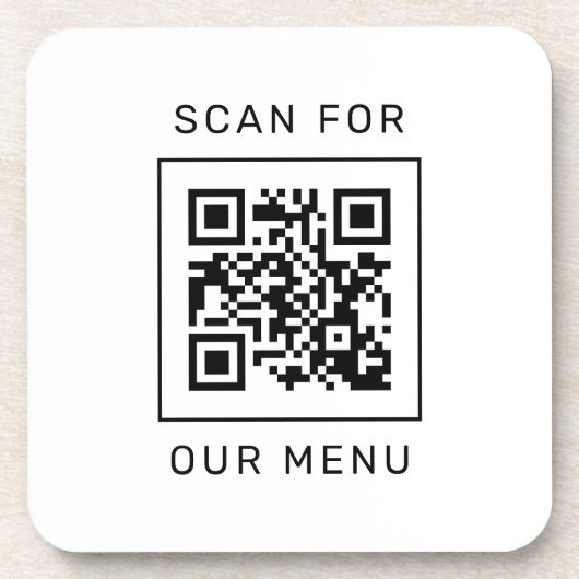 Scannen naar onze aangepaste QR-menucode en Logo Bier Onderzetter (Voorkant)