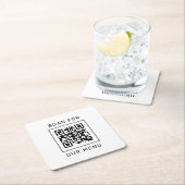 Scannen naar onze aangepaste QR-menucode en Logo Kartonnen Onderzetters (Insitu)