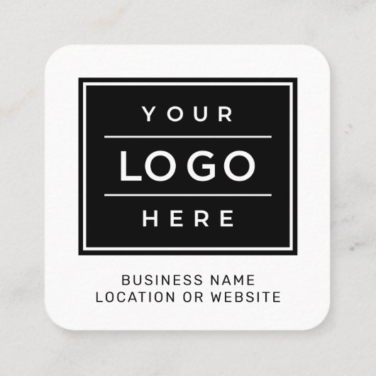 Scannen naar onze aangepaste QR-menucode en Logo Vierkante Visitekaartje (Achterkant)