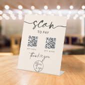 Scannen naar Pay QR Code Pedestal Sign Reclamebord Met Voetstuk