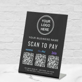 Scannen naar PayPal PayPal PayPal QR-codes Logo Reclamebord Met Voetstuk