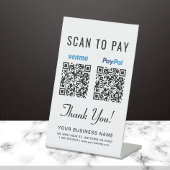 Scannen naar PayPal PayPal PayPal QR-codes Reclamebord Met Voetstuk