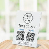 Scannen naar PayPal PayPal QR-codes Logo Reclamebord Met Voetstuk