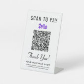 Scannen naar PayPal QR-code Reclamebord Met Voetstuk (Voorkant)