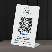 Scannen naar PayPal QR Code Reclamebord Met Voetstuk