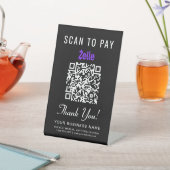 Scannen naar PayPal QR-code zwart Reclamebord Met Voetstuk (Insitu)