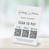 Scannen naar PayPal Venmo CashApp QR Code Business Reclamebord Met Voetstuk
