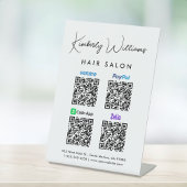 Scannen naar PayPal Venmo CashApp Zelle QR-code Reclamebord Met Voetstuk