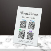 Scannen naar PayPal Venmo CashApp Zelle QR-code Reclamebord Met Voetstuk