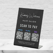 Scannen naar PayPal Venmo Zelle QR Code Business Reclamebord Met Voetstuk
