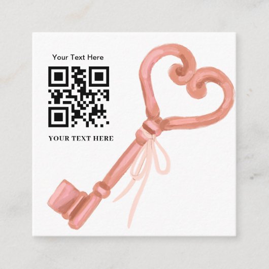 Scannen naar RSVP Wedding QR Code Response Uitnodi Vierkante Visitekaartje (Voorkant)