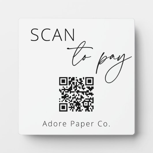 Scannen naar Teken QR-code Fotoplaat (Voorkant)