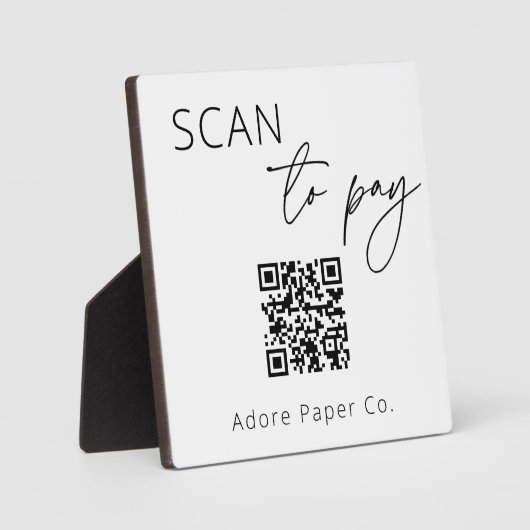 Scannen naar Teken QR-code Fotoplaat (Voorkant)