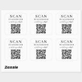 Scannen naar toegang tot website QR-code Vierkante Sticker (Vel)