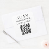 Scannen naar toegang tot website QR-code Vierkante Sticker (Envelop)