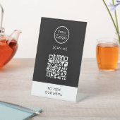 Scannen naar uitzicht menu aangepaste logo QR-code Reclamebord Met Voetstuk (Insitu)