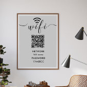 Scannen naar verbinding met WiFi-netwerk QR-code m Poster