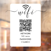 Scannen naar verbinding met WiFi-netwerk QR-code m Raamsticker (Vel 2)