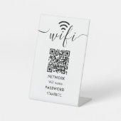 Scannen naar verbinding met WiFi-netwerk QR-code m Reclamebord Met Voetstuk (Voorkant)