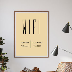 Scannen naar verbinding met WiFi-netwerk QR-code W Poster