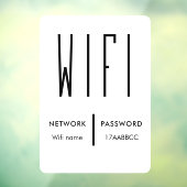 Scannen naar verbinding met WiFi-netwerk QR-code W Raamsticker (Vel 3)