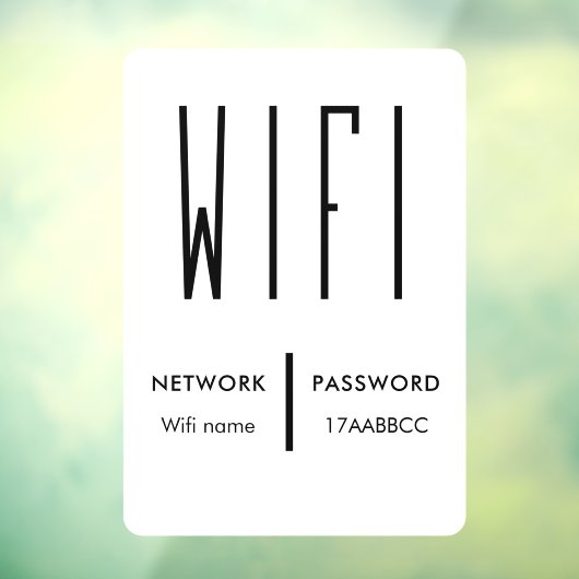 Scannen naar verbinding met WiFi-netwerk QR-code W Raamsticker (Vel 3)