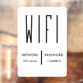 Scannen naar verbinding met WiFi-netwerk QR-code W Raamsticker (Vel 2)