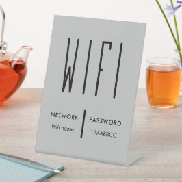 Scannen naar verbinding met WiFi-netwerk QR-code W Reclamebord Met Voetstuk