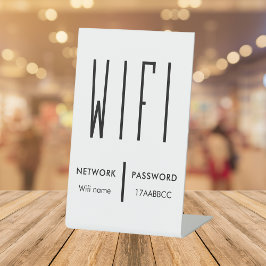 Scannen naar verbinding met WiFi-netwerk QR-code W Reclamebord Met Voetstuk
