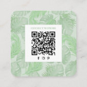 Scannen naar verbinding | QR Code Company Logo Pal Vierkante Visitekaartje (Achterkant)