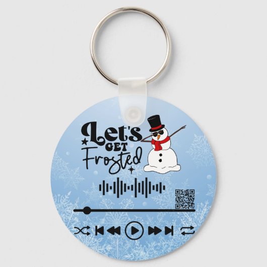 Scannen naar video, "Let's get Frosted" Sleutelhanger (Voorkant)