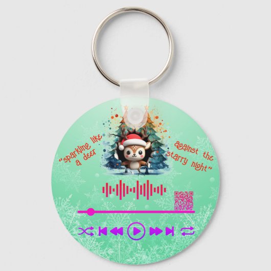 Scannen naar video, "Red Nose" Sleutelhanger (Achterkant)