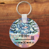 Scannen naar, witte kerst Sleutelhanger (Achterkant)