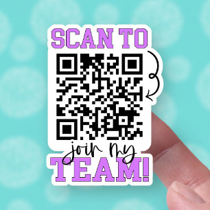 Scannen om deel uit te maken van mijn Paarse QR-co Sticker