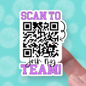 Scannen om deel uit te maken van mijn Paarse QR-co Sticker