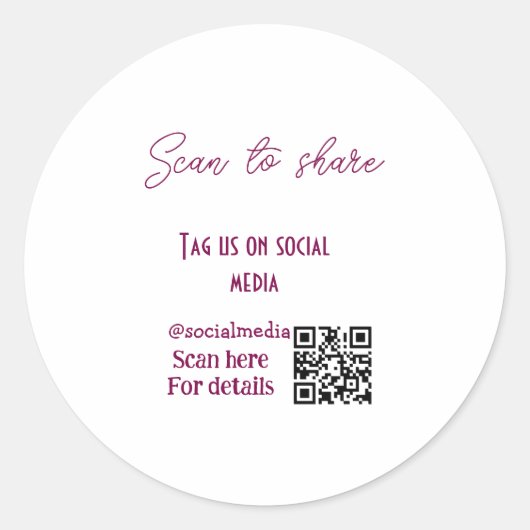 Scannen om ons label te delen op sociale media QR- (Voorkant)