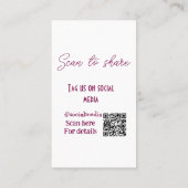 Scannen om ons label te delen op sociale media QR- (Achterkant)