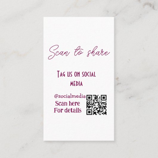 Scannen om ons label te delen op sociale media QR- (Voorkant)