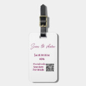 Scannen om ons label te delen op sociale media QR- Bagagelabel (Voorkant verticaal)
