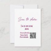 Scannen om ons label te delen op sociale media QR- Bedankkaart (Achterkant)