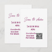 Scannen om ons label te delen op sociale media QR- Bedankkaart (Voorkant / Achterkant)