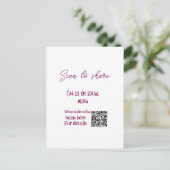 Scannen om ons label te delen op sociale media QR- Briefkaart (Staand voorkant)