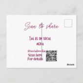 Scannen om ons label te delen op sociale media QR- Briefkaart (Achterkant)