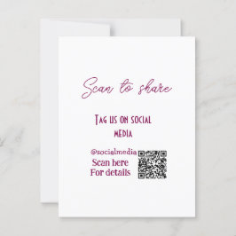 Scannen om ons label te delen op sociale media QR- Briefkaart