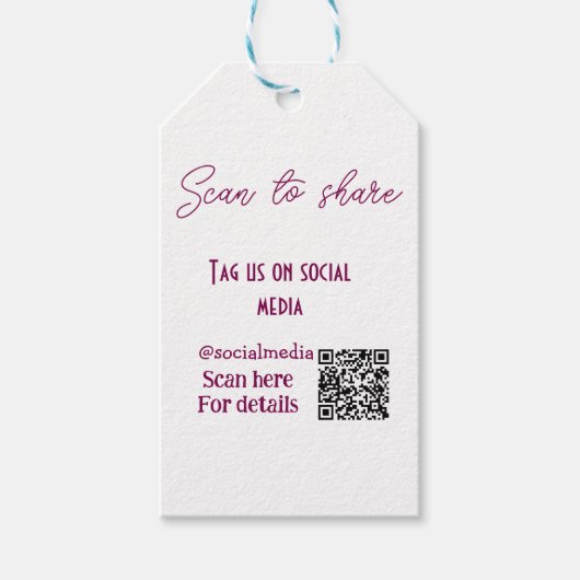 Scannen om ons label te delen op sociale media QR- Cadeaulabel (Voorkant)